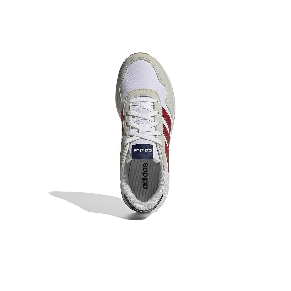 Adidas Kids Run 60s Shoes White/ Red/Dark Blue Size 5.5 M