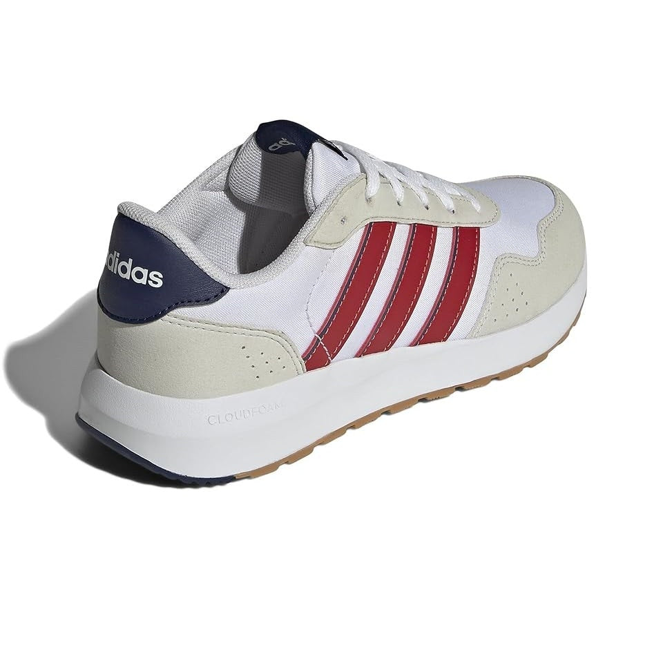 Adidas Kids Run 60s Shoes White/ Red/Dark Blue Size 5.5 M