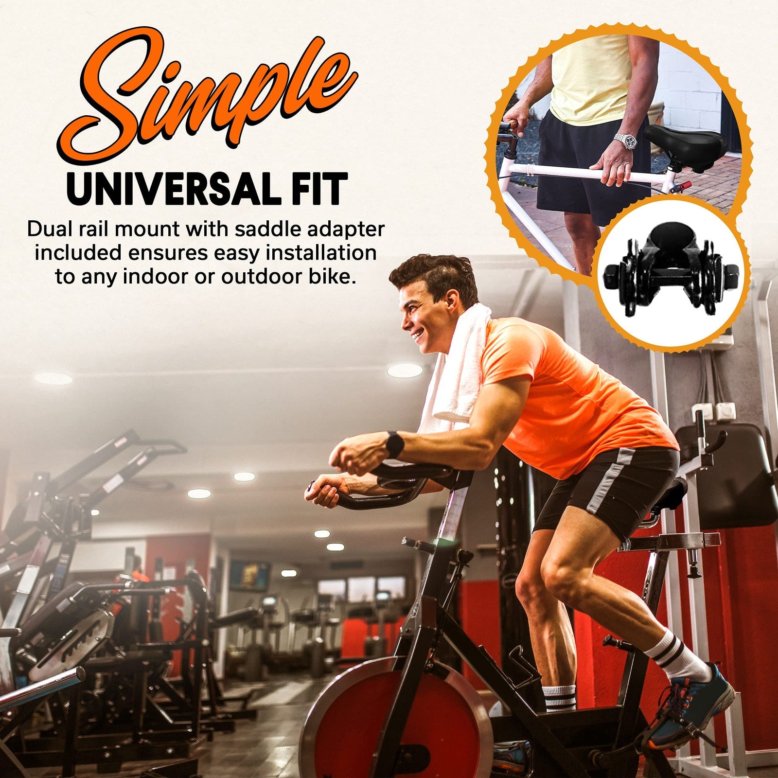 Bikeroo Comfort Bike Saddle Memory Foam Black