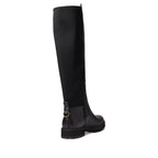 Cole Haan Women Waterproof Boot Black Leather/Stretch Black size 5B (M)