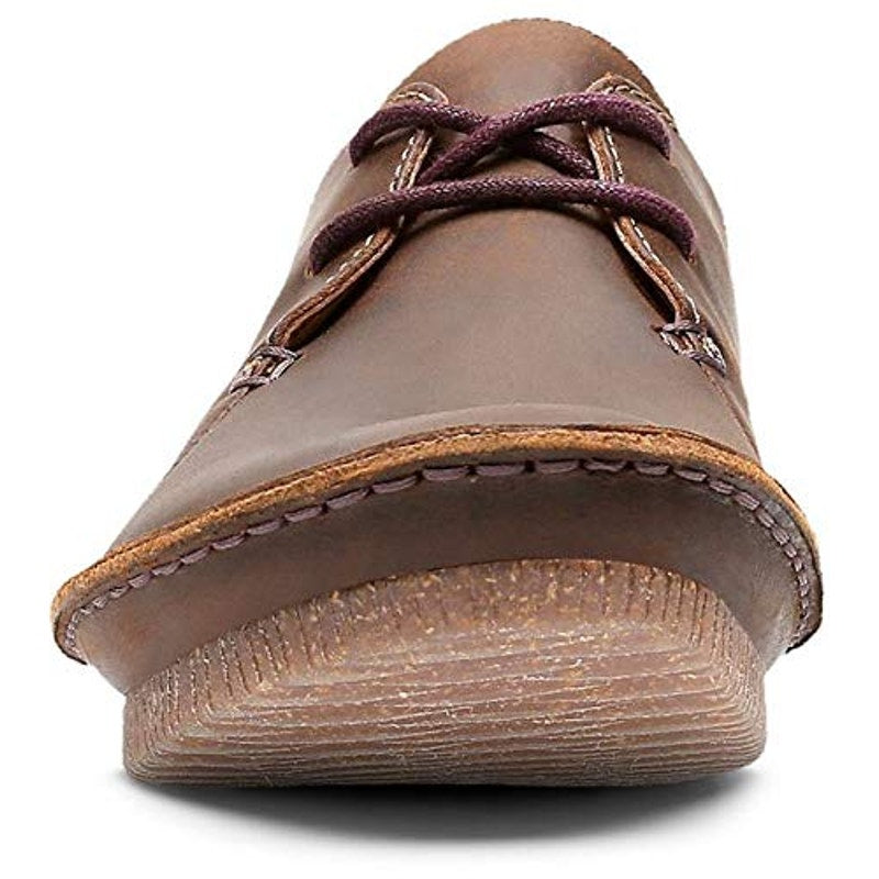 Clarks Women Janey Mae Oxford Shoes Beeswax Size 5.5