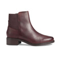 Clarks Women Maye Palm Fashion Boot Bordeaux Leather Size 10