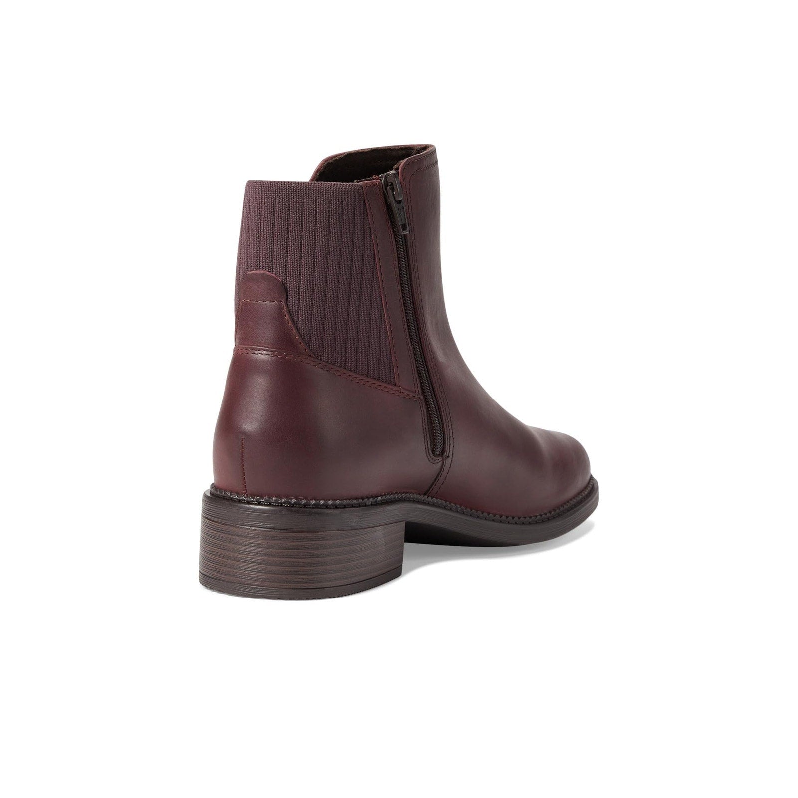 Clarks Women Maye Palm Fashion Boot Bordeaux Leather Size 10