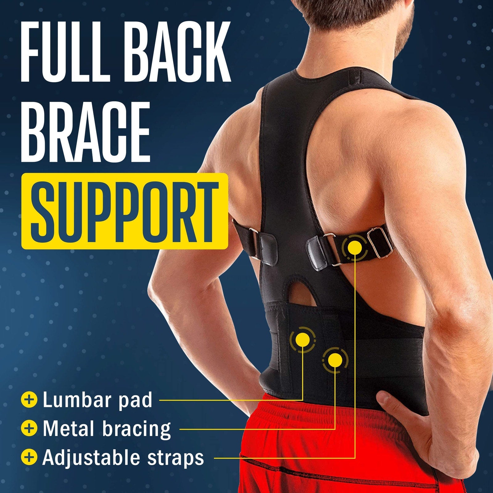 FlexGuard Posture Corrector Back Support Brace Size Large