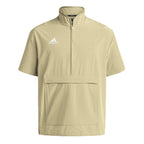 Adidas Men Coaches Quarter Zip Woven Jacket  Beige Size L