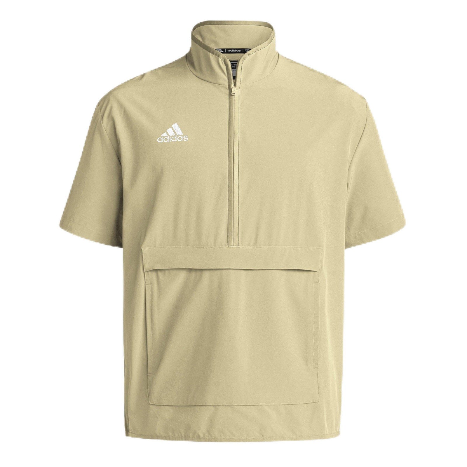 Adidas Men Coaches Quarter Zip Woven Jacket  Beige Size L