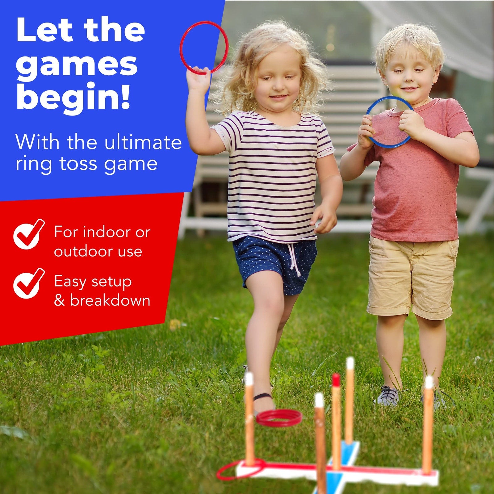 Elite Sportz Ring Toss Game for Family – Outdoor Lawn Toy