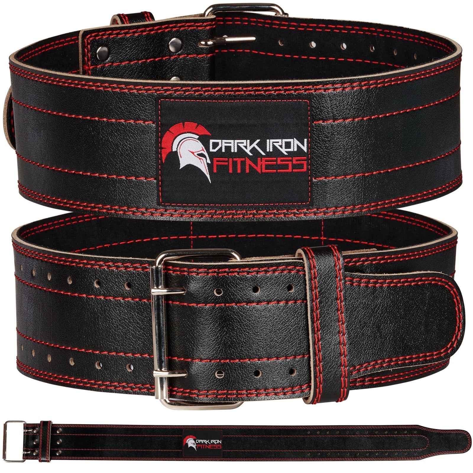 Dark Iron SM Fitness Weight Lifting Belt Black Leather