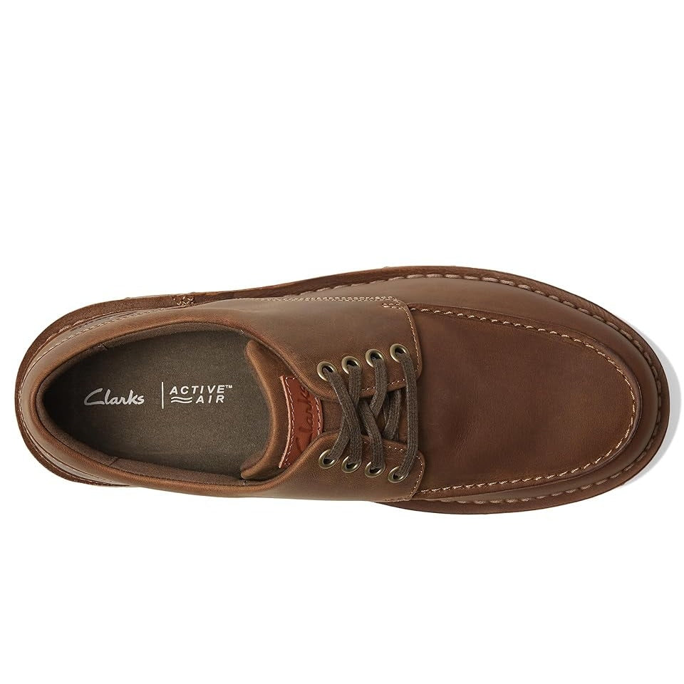 Clarks Men Gravelle Low Tan Leather 8 Wide
