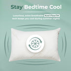 Snuggle-Pedic Memory Foam Pillow Size Queen, Side/Stomach/Back Sleepers White