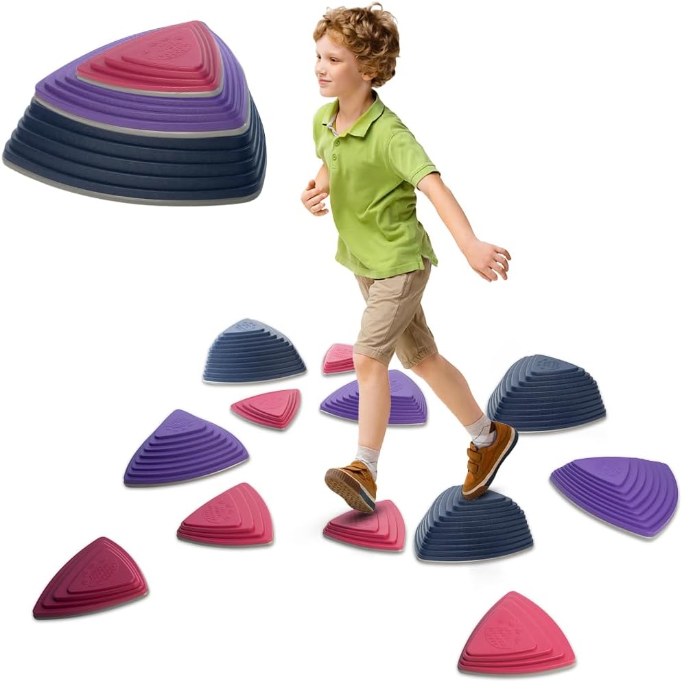 Motherly Haven Stepping Stones for Kids 12 Piece Balance Set