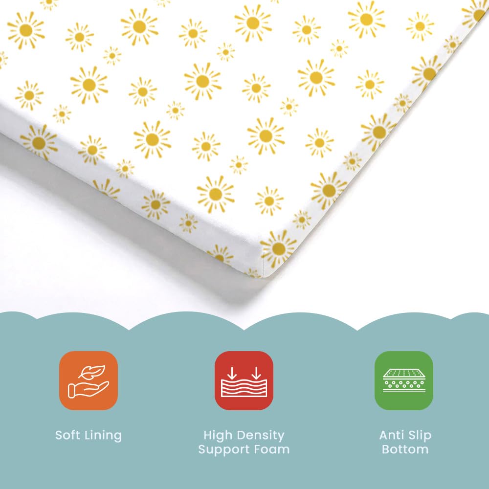 Motherly Haven Crib Mattress Pad 2 Inch Foam Waterproof