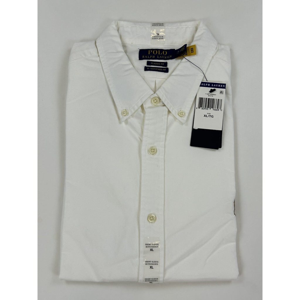 Polo Ralph Lauren Men Classic Fit Short Sleeve Shirt White Size XL