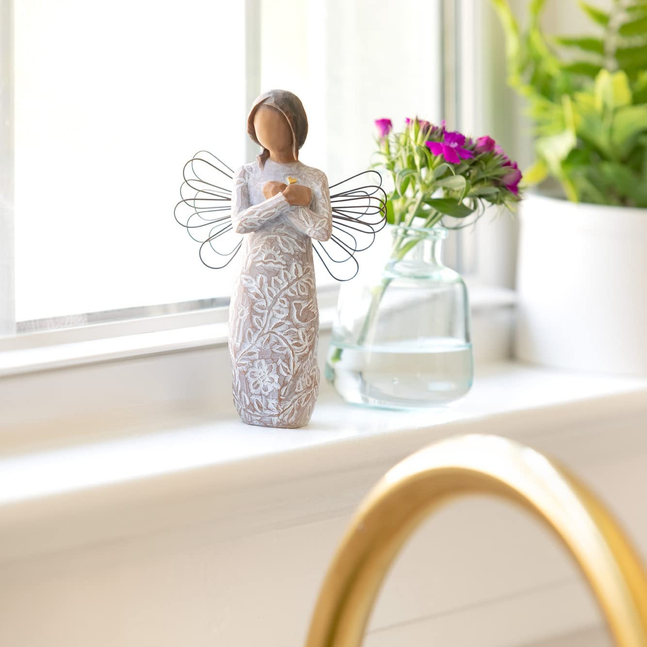 Willow Tree Remembrance Angel Darker Skin Hand-Painted Figure