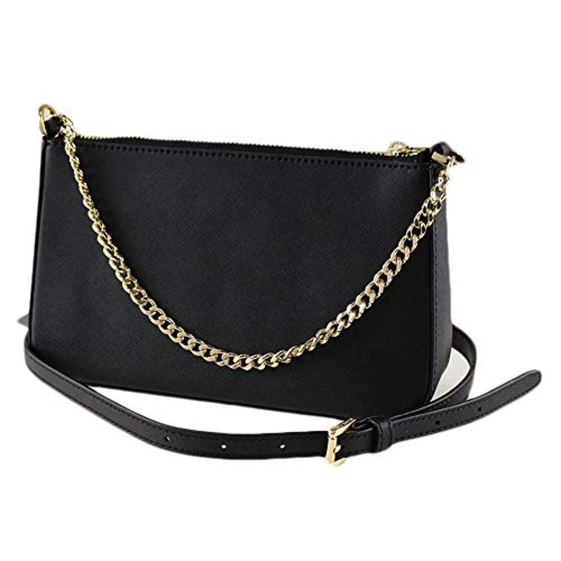 Michael Kors Women Jet Set Travel Pouchette Crossbody Black Medium