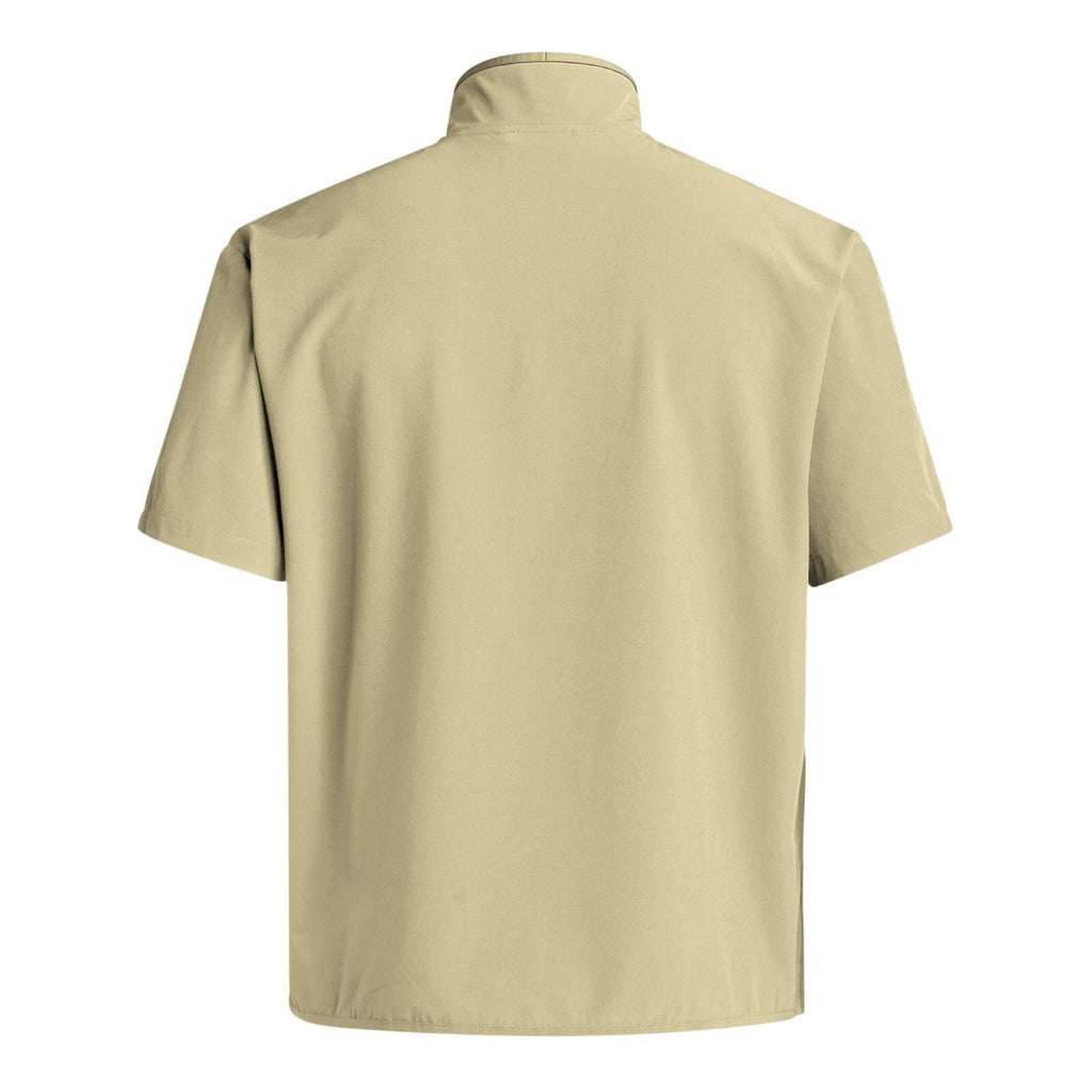 Adidas Men Coaches Quarter Zip Woven Jacket  Beige Size L