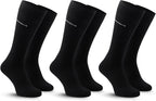 MCGREGOR Men Crew Socks 6 Pack Cotton Cushioned Black