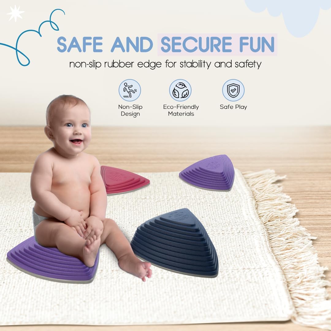 Motherly Haven Stepping Stones for Kids 12 Piece Balance Set