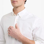 MCGREGOR Men Oxford Shirt Stretch Button Down Regular Fit White Size XL