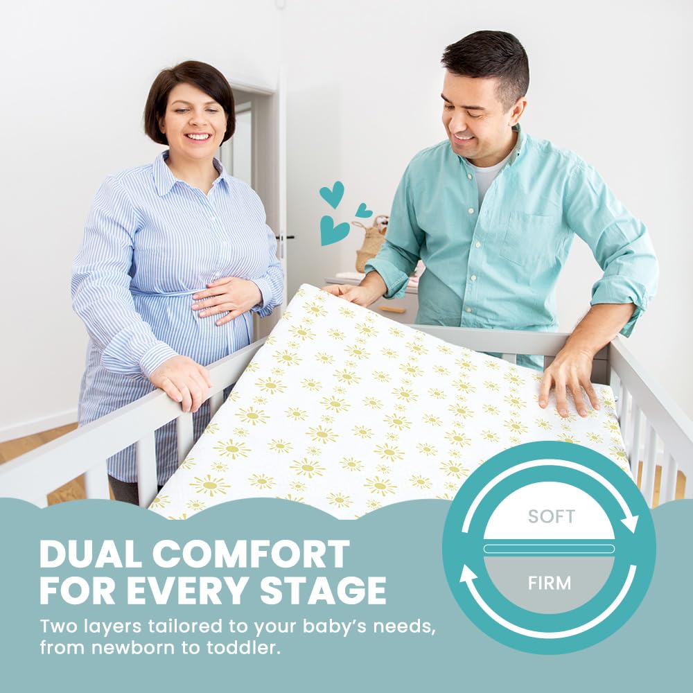 Motherly Haven Crib Mattress Pad 2 Inch Foam Waterproof