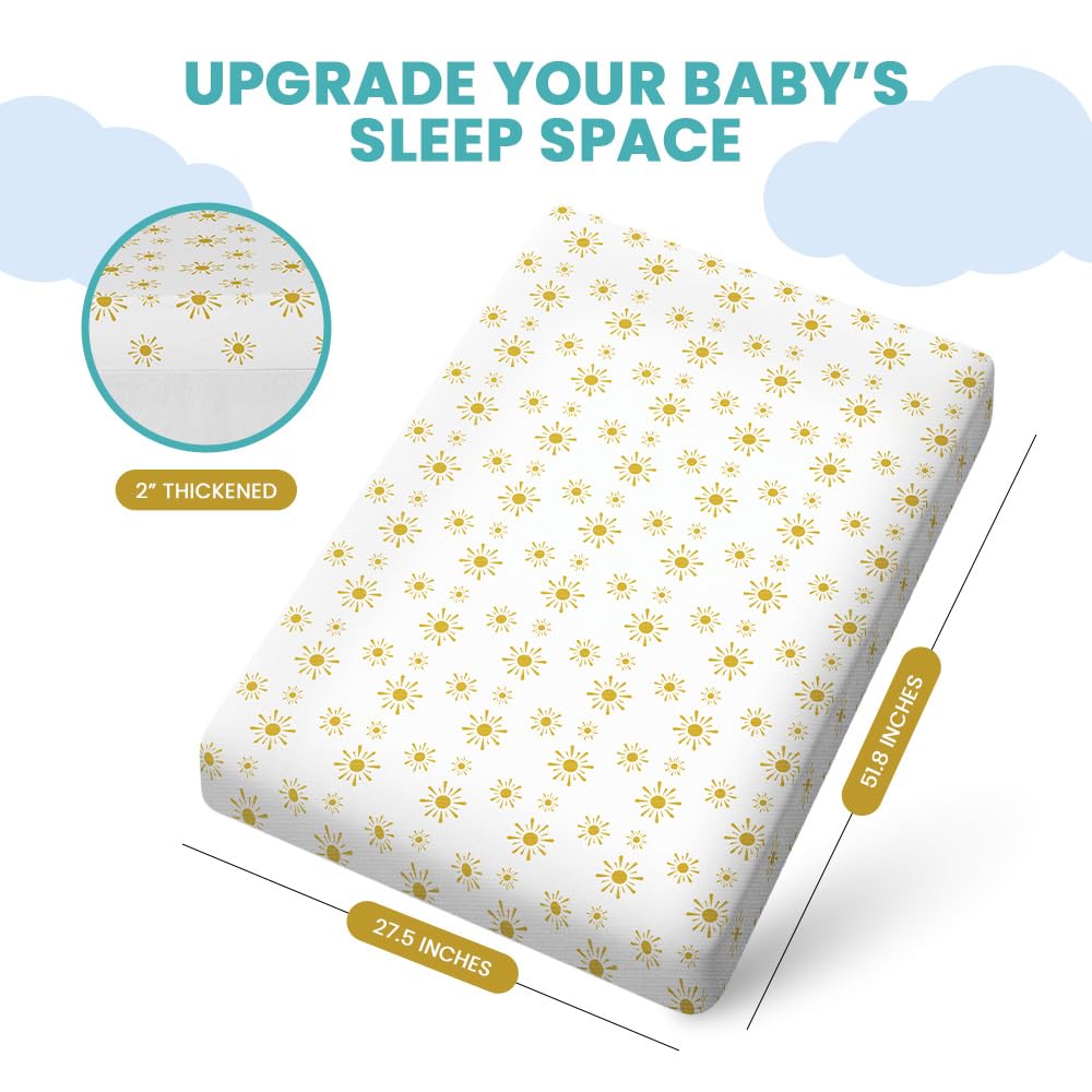 Motherly Haven Crib Mattress Pad 2 Inch Foam Waterproof