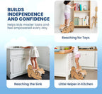 Motherly Haven Toddler Step Stool 2 Step Non Slip Wooden