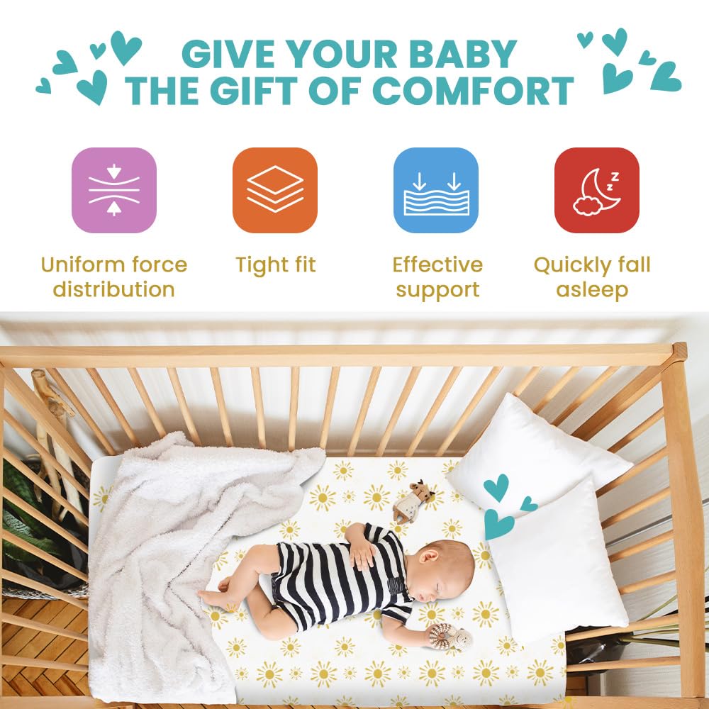 Motherly Haven Crib Mattress Pad 2 Inch Foam Waterproof