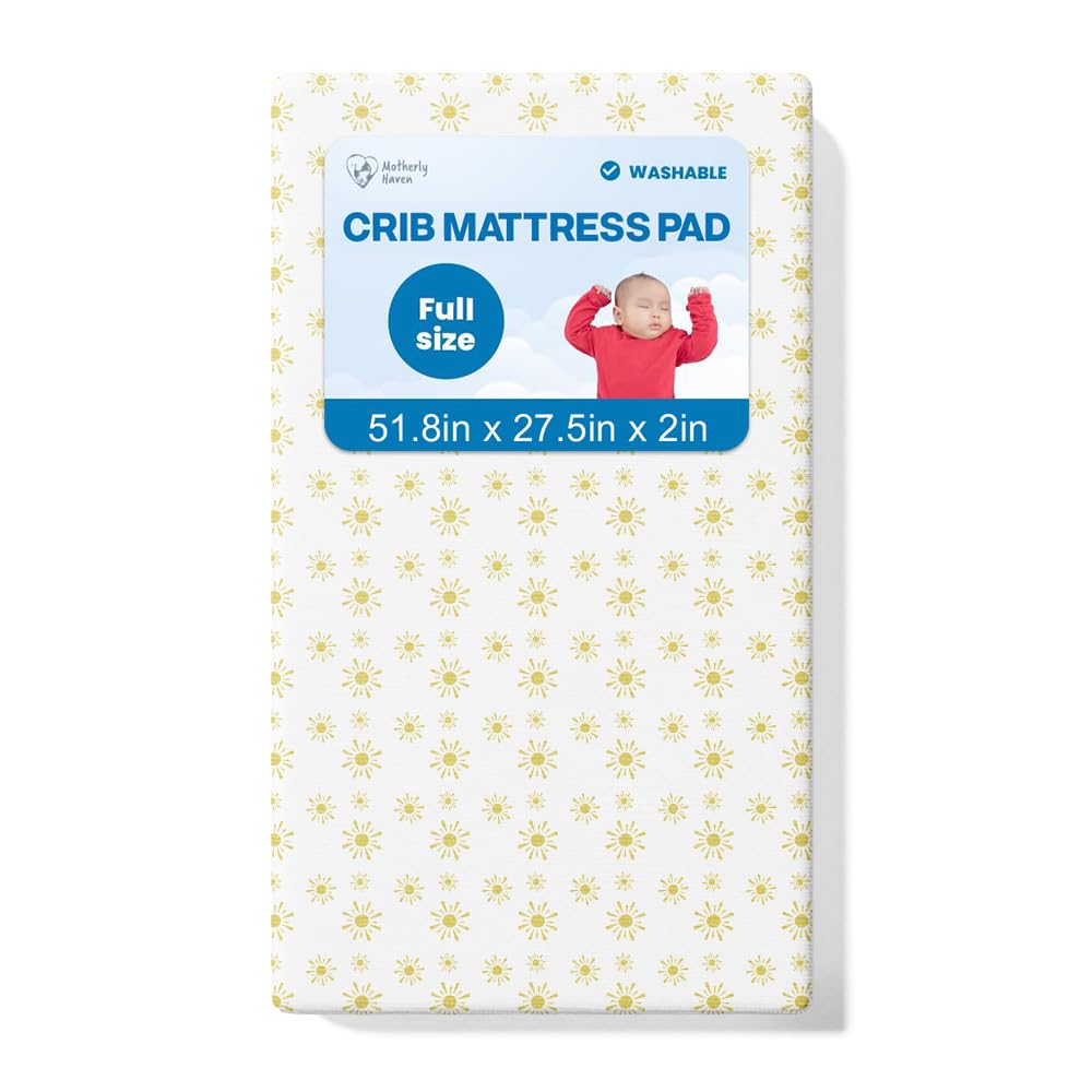 Motherly Haven Crib Mattress Pad 2 Inch Foam Waterproof