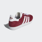 Adidas Men Gazelle Sneaker Burgundy/White/Gold Metallic Size 13
