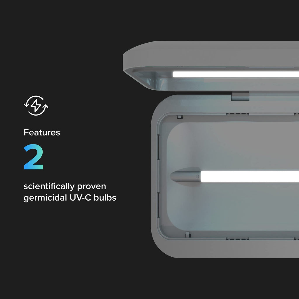 PhoneSoap 3 UV Cell Phone Sanitizer & Dual Charger Box White