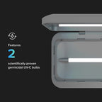 PhoneSoap 3 UV Cell Phone Sanitizer & Dual Charger Box White