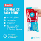 ICEWRAPS 4"x10" Flexible Gel Ice Pack – Reusable Hot & Cold  Therapy, 2 Pack, Blue