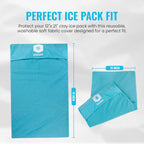 ICEWRAPS Ice Pack Fabric Cover 10x14 Reusable Sleeve