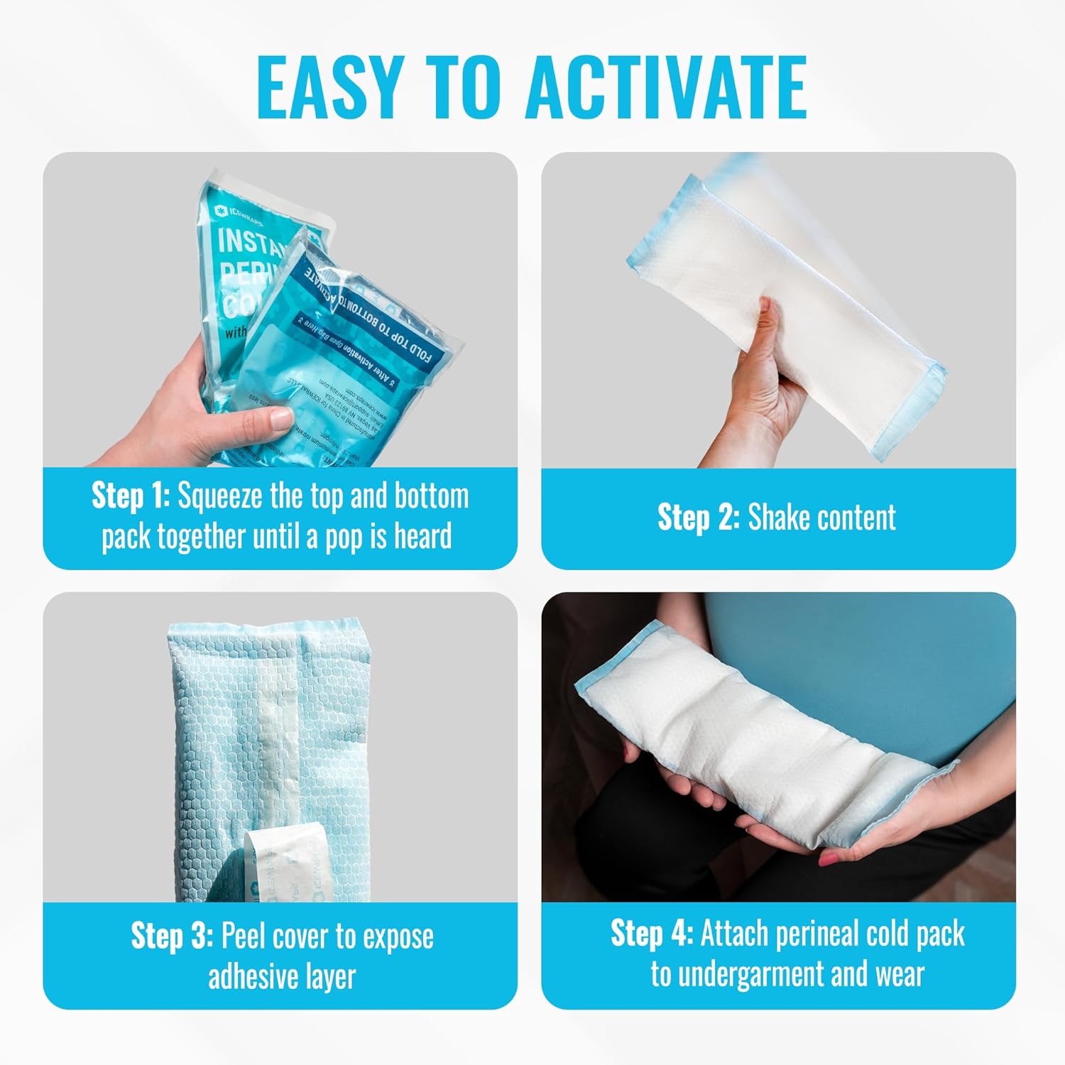 ICEWRAPS Postpartum Cold Pads Instant Relief 12 Pack