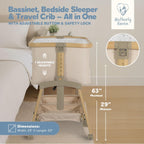 Motherly Haven Baby Bassinet Bedside Sleeper Adjustable 7 Height