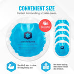 ICEWRAPS 4" Round Gel Ice Packs – Reusable Hot & Cold Therapy,  5 Pack, Blue