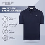 MCGREGOR Men Polo Shirt Cotton Regular Fit Short Sleeve Navy Size L