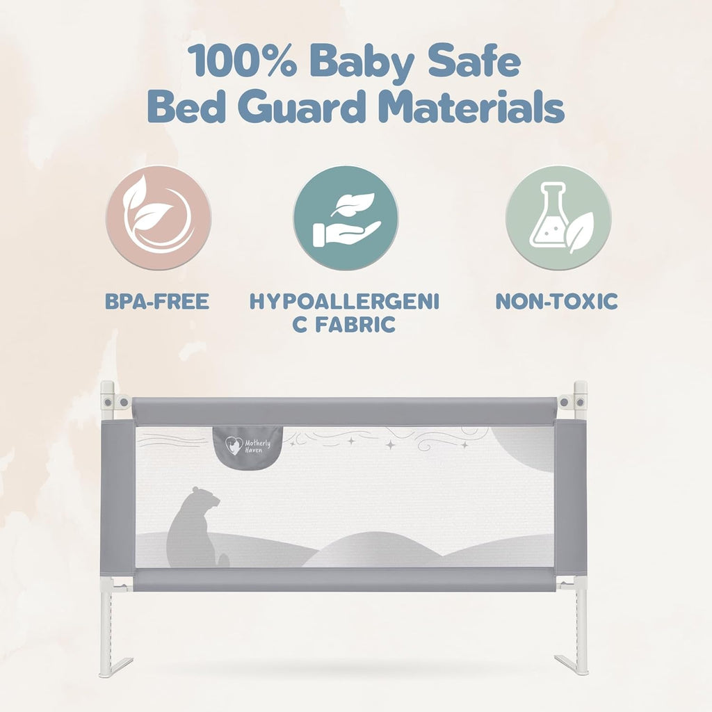 Motherly Haven Bed Rail for Toddlers Queen Size Adjustable