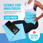ICEWRAPS 12"x21" Clay Ice Pack with Fabric Cover – Reusable Cold Therapy
