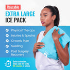 ICEWRAPS 12"x21" Clay Ice Pack with Fabric Cover – Reusable Cold Therapy