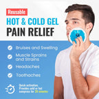 ICEWRAPS 4" Round Gel Ice Packs – Reusable Hot & Cold Therapy,  5 Pack, Blue