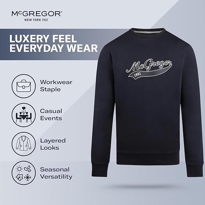 MCGREGOR Men Sweatshirt Cotton Crewneck Graphic Pullover Size Medium