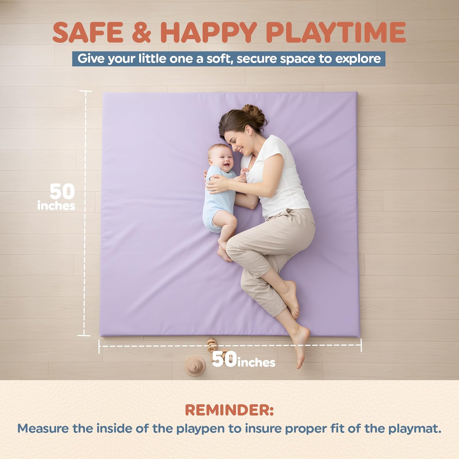 Motherly Haven Play Mat Cover 50x50 Waterproof Replacement