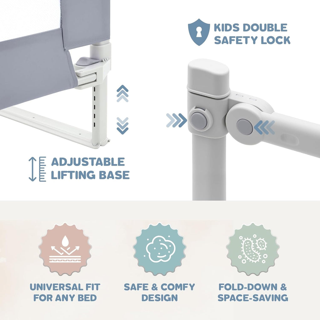 Motherly Haven Bed Rail for Toddlers Queen Size Adjustable