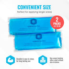 ICEWRAPS 4"x10" Flexible Gel Ice Pack – Reusable Hot & Cold  Therapy, 2 Pack, Blue