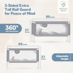 Motherly Haven Bed Rail for Toddlers Queen Size Adjustable