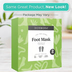 DERMORA Foot Peel Mask Tea Tree 2 Pack for Dry Cracked Feet