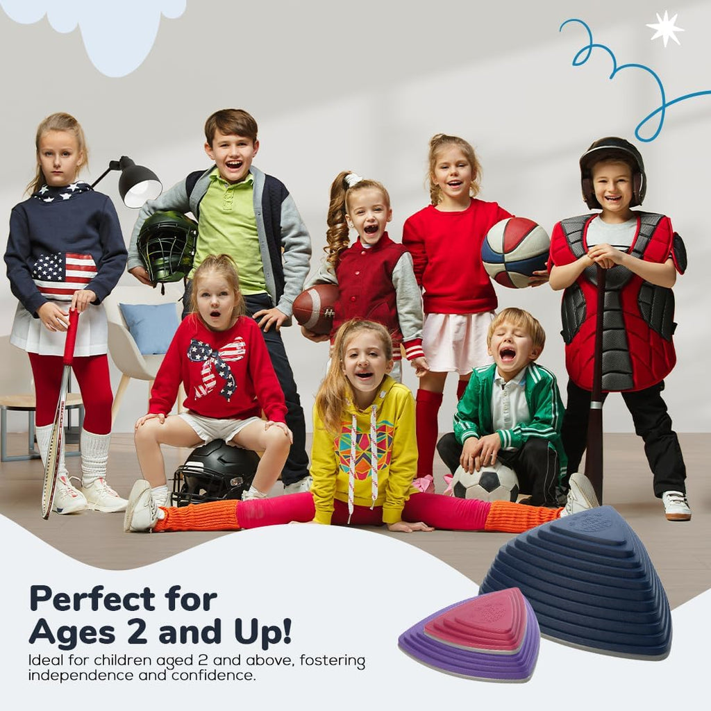 Motherly Haven Stepping Stones for Kids 12 Piece Balance Set