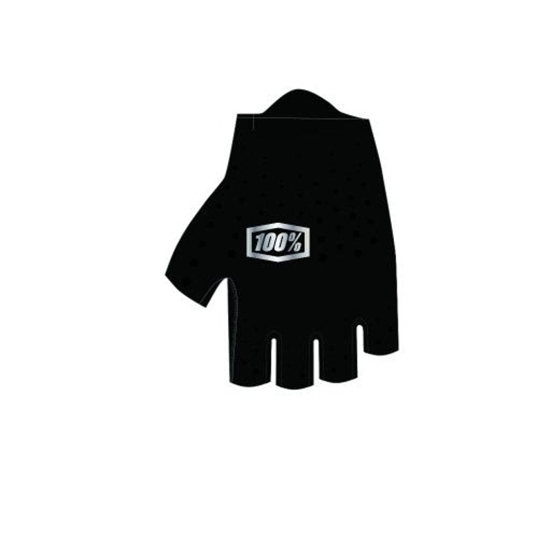 100% Unisex Sling Short Finger MTB Cycling Gloves Black Medium