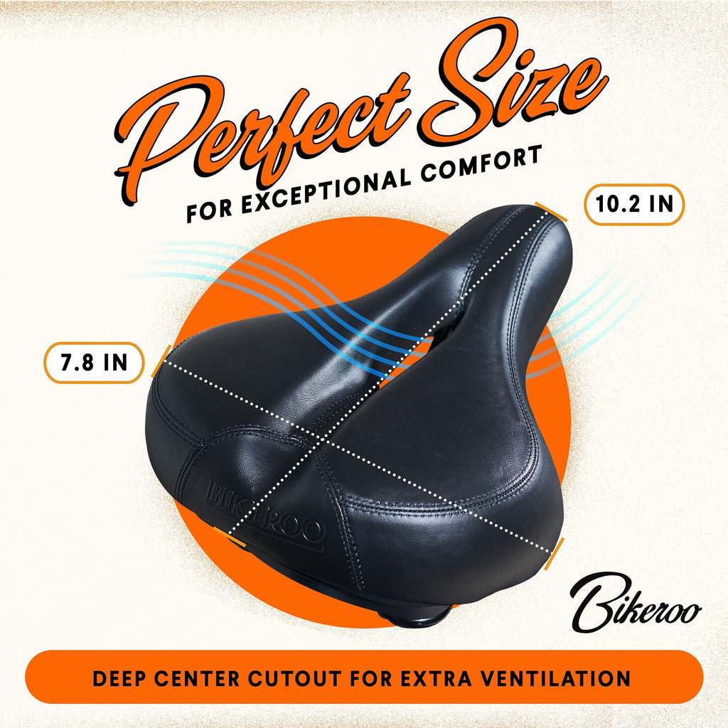 Bikeroo Comfort Bike Saddle Memory Foam Black